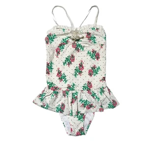 Janie And Jack Floral Skirted Swim Suit Size 6 - Picture 1 of 8