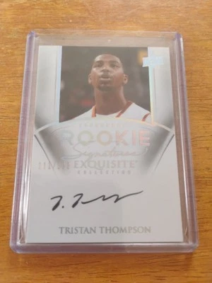 2011-12 Upper Deck Exquisite Collection Rookie Signatures Tristan Thompson #/199 - Image 1 of 2