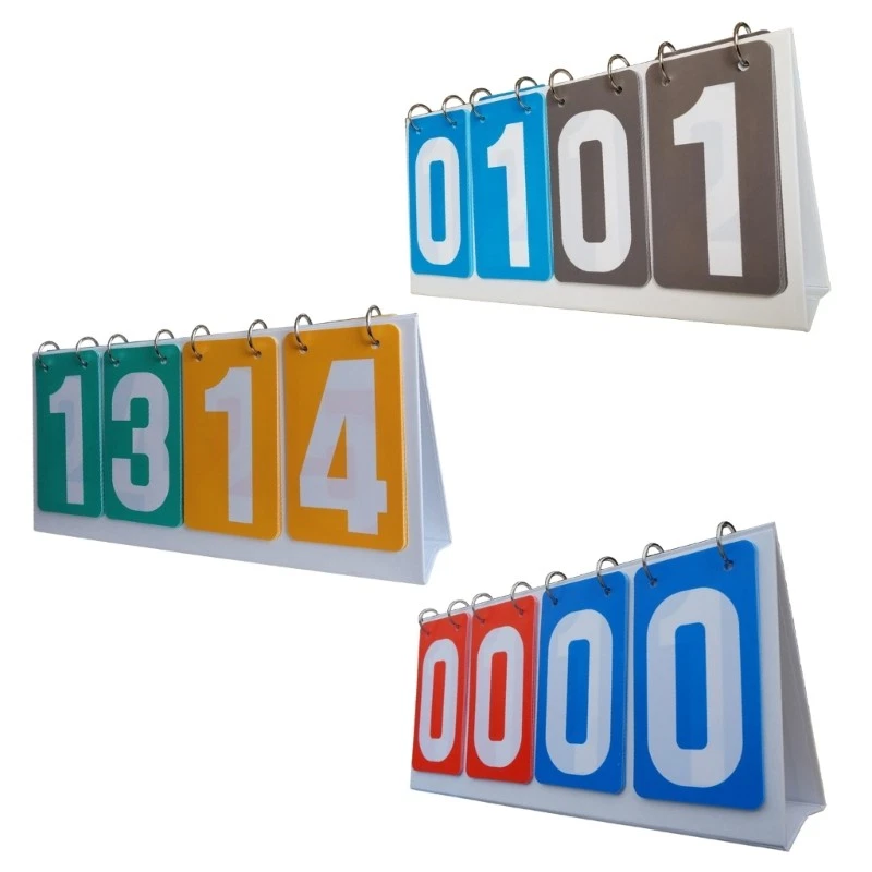 Jadeshay Portable Flipper Scoreboard - 4 Digit Tabletop Score Keeper For Sports & Games-889779