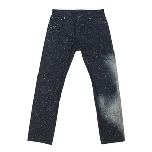 LOUIS VUITTON Galaxy Denim Pants Size 28 Cotton100%/Leather Navy - Picture 1 of 11