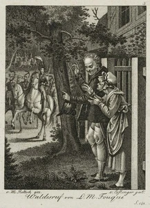 ESSLINGER (*1792) nach RETZSCH (*1779), Zu Waldesruf von Motte Fouqué, KSt. - Bild 1 von 4