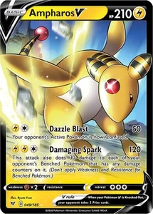 Pokemon Vivid Voltage Ampharos V 049/185 Ultra Rare Holo Card - Picture 1 of 1