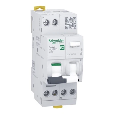 Schneider EZ9TDA7632 Easy9 VigiARC 32A AFDD RCBO Type A 30mA B Curve 6kA 1P+N