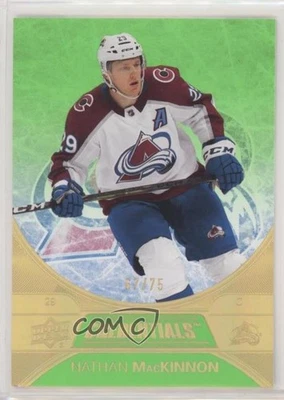 2021-22 Upper Deck Credentials Neon Green /75 Nathan MacKinnon #4 - Image 1 of 2