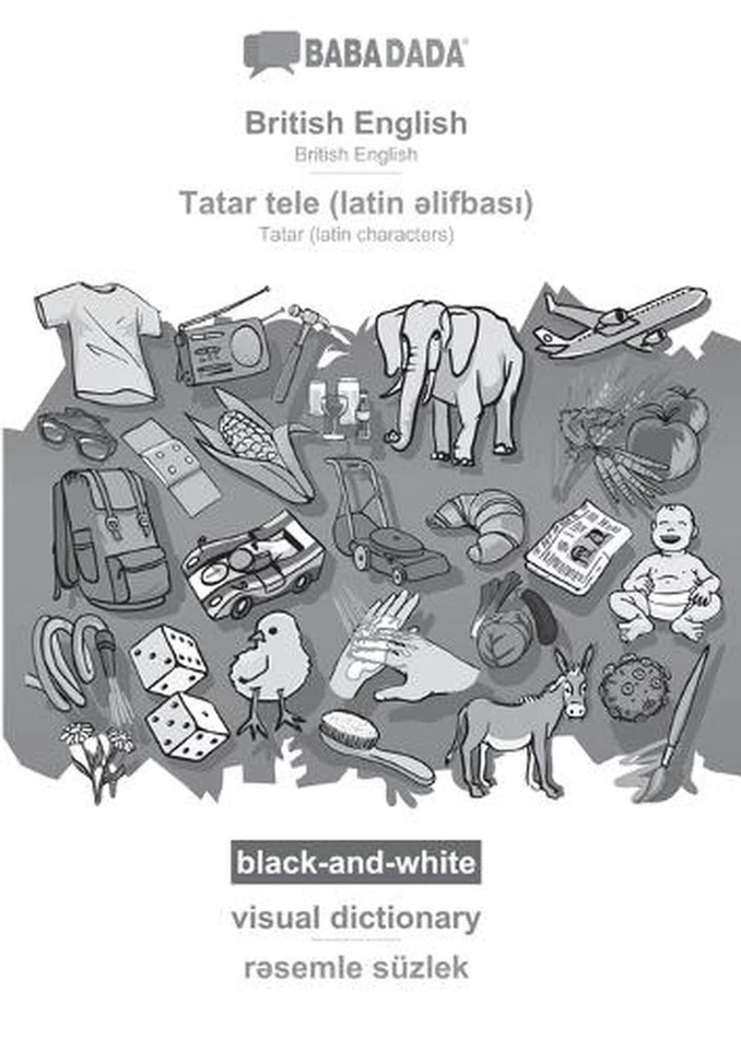 British English - Tatar (latin characters) (in latin script), visual dictionary, - Image 1 of 1