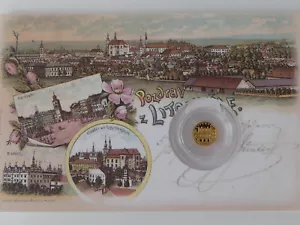 CHEQUIA 2025 GOLD COIN PP - POSTALES HISTÓRICAS - LITOMYSL - - Imagen 1 de 6