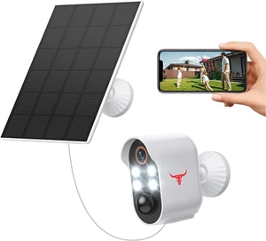 Security Cameras Wireless Outdoor with Solar Panel, 1080P Battery Power Wifi Sur - Picture 1 of 12