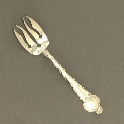 Antiguo tenedor de carne fría LOUIS XV de plata de ley de Whiting de 1891 5 1/2" Foto 1 de 4