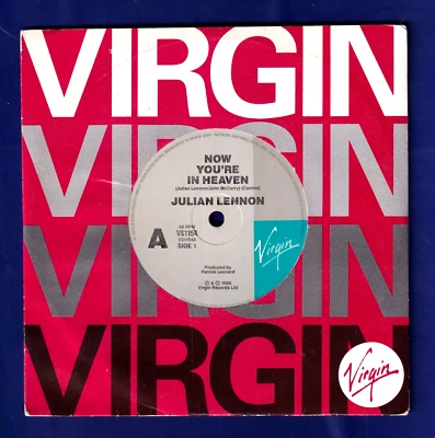 Julian Lennon 1989 45rpm single - Now You're In Heaven / Second Time - image 1 of 2