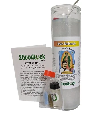 Jesus Malverde Dressed Candle Kit - Image 1 of 4