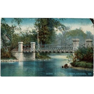 Chicago IL Illinois Szene im Garfield Park Vintage Postkarte - Bild 1 von 2