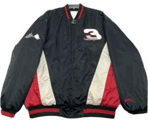 Chaqueta Vintage Dale Earnhardt Nuez Moscada Grande Nascar #3 Abrigo Negro Rojo con Cremallera - Imagen 1 de 12