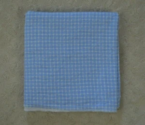 Garanimals Blue White Squares Plaid Baby Receiving Blanket Flannel Cotton - Picture 1 of 8
