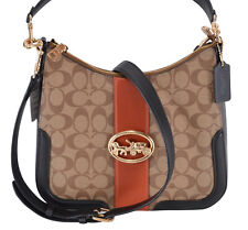 Coach Georgie Women's Hobo Bag, Medium - Gold/Khaki/Terracotta Multi (C7229)