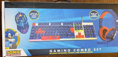 Sonic the Hedgehog Wired Gaming Combo Set Keyboard Headset Mouse - Image 1 of 4