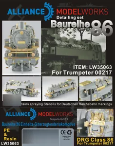 1/35 Br86 Detail Set (for Trumpeter 00217) (No Include Train) LW35063 - Picture 1 of 12