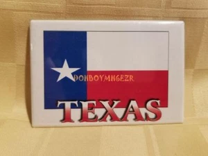 Texas State Lone Star Flag Red White Blue Refrigerator Magnet - Picture 1 of 1