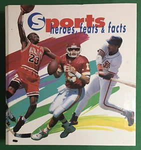 Sports Heroes Feats & Facts Full Binder/Book 1994 NFL MLB NBA NHL - Imagen 1 de 8