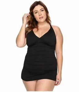 Lauren Ralph Lauren Tummy-Control Halter Swim dress, Size 18W - Picture 1 of 3