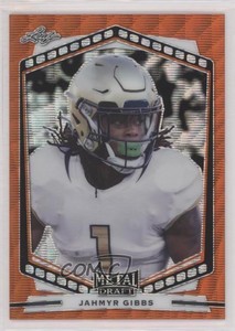 2022 Leaf Draft Metal Portrait Orange Wave Jahmyr Gibbs #P-JG1