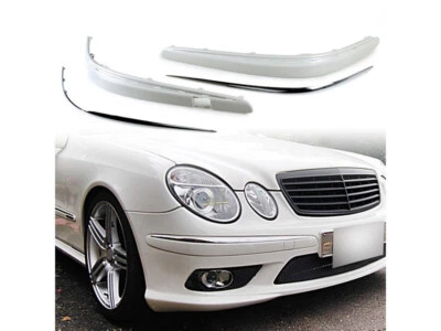 Front Bumper Moulding Stripe With Chrome Trim For Mercedes Benz W211 Unpainted - Image 1 of 3