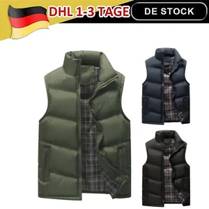 Ärmellose Steppweste Gefütterte Parka Jacke Weste Windschutzweste Wintersport - Imagen 1 de 32