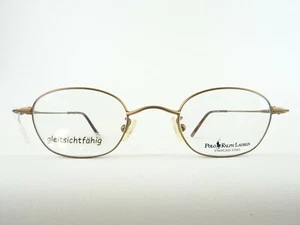 Polo ovale Brille neu braune Metallfassung Brillengestell kleine Glasform Gr. S - Picture 1 of 8