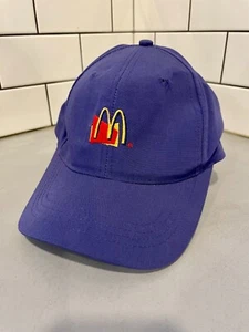 Vintage 1990's Mcdonald's Purple Employee Crew Snapback Hat Cap by Crest Uniform - Picture 1 of 3