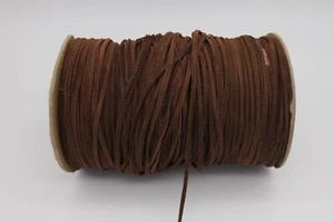 Cordones de gamuza de cuero genuino - marrón oscuro - carrete con 400 yardas - Imagen 1 de 1
