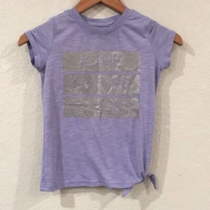 Members Mark Active Girl Girls Sz 7/8 Graphic Tee Knot Front Shirt - Picture 1 of 10