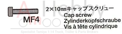 Tamiya 9803452/19803452 2x10mm Cap Screw (2 Pcs.), (Trucks/Scania), NIP - Image 1 of 4