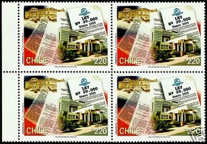 CHILE, LAW N° 20.000, MNH, BLOCK OF 4, YEAR 2005 SCOTT 1442 - Picture 1 of 1