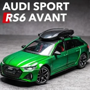 1:24 Scale AUDI RS6 AVANT Diecast Model Sports Toy Car Sound&Light Toy Gift NEW - Picture 1 of 8