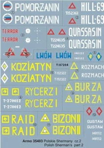 Armo 35403 1/35 Polish Shermans part 2 (waterslide decals) - Imagen 1 de 3