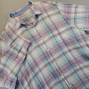 Tommy Bahama Men's Button Up Shirt Madras Plaid Long Sleeve 100% Linen Size XL - Picture 1 of 6