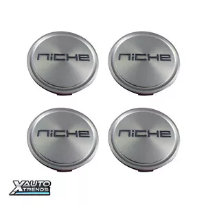 4 x Niche Snap In Wheel Center Cap Dark Tint w/ Matte Black Logo 1007-22-05DT - Picture 1 of 1