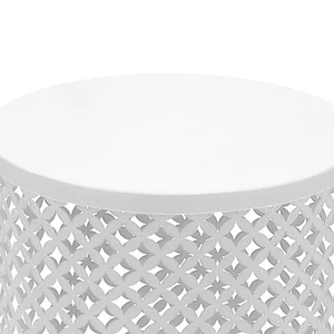 2PCSModern In/Outdoor Side Table Metal Frame Accent Table Round End Table Decor - Picture 1 of 20