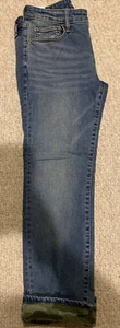 ***NWT BOY'S GAP WINTER FLEECE LINED JEANS PANTS Size 8 Husky ADJUSTABLE WAIST - Picture 1 of 6