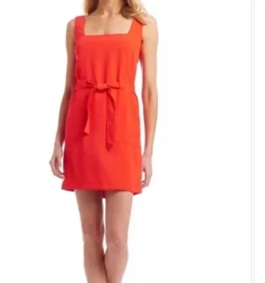 Vestido Amanda Uprichard Palmer Mini Sin Mangas Talla Pequeña Rojo Carmesí Diseñador Foto 1 de 4