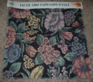 Jacquard TAPESTRY PANEL New FLOWER GARDEN Pillow CRAFT Floral FABRIC SEW - Picture 1 of 1