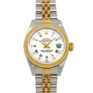 ROLEX Datejust 69173G Serial T 750 YG 10P Diamond White Dial Ladies 90272029 - Picture 1 of 7