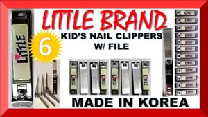 6 LITTLE Deluxe Kid's Nail Clippers INFANT, TODDLER, BABY, CHILD (MADE IN KOREA) - Picture 1 of 8