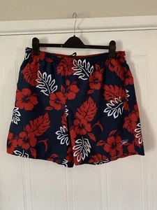Vintage Speedo Mens Hawaiian Floral Tropical Board Short Swim Trunks Size Large - Picture 1 of 12