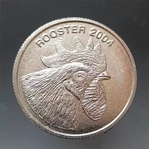 2004 Cape Verde 5 Escudos Coins Rooster Nice UNC - Foto 1 di 2