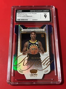 2022-23 Crown Royale Bennedict Mathurin RC  DieCut Rookie s# /99 CGC 9 Mint - Picture 1 of 2