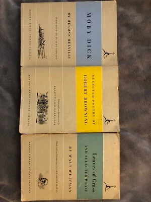 Moby Dick- Leaves Of Grass-  Poems Of Robert Browning MODERN LIBRARY- 1950 Foto 1 de 4
