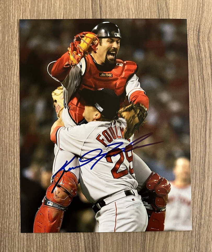 Keith Foulke Signed Autographed 8x10 Photo Red Sox 04 Champions Jason Varitek - Image 1 of 1