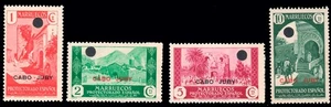 Cabo Juby - Edi ** 67Mta + 70Mta +74Mta - 78 Mta - 1935/1936 - Taladrados - Picture 1 of 1