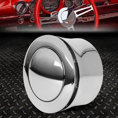 FOR 55-59 CHEVY GM 4" 9-BOLT STEERING COLUMN WHEEL HUB ADAPTER+4.5" HORN BUTTON - Image 1 of 4