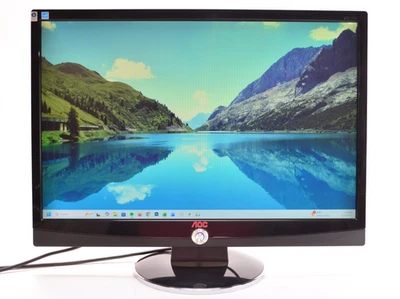 AOC 2217V 22" LCD Widescreen Monitor 1680 x 1050 DVI VGA - Image 1 of 4